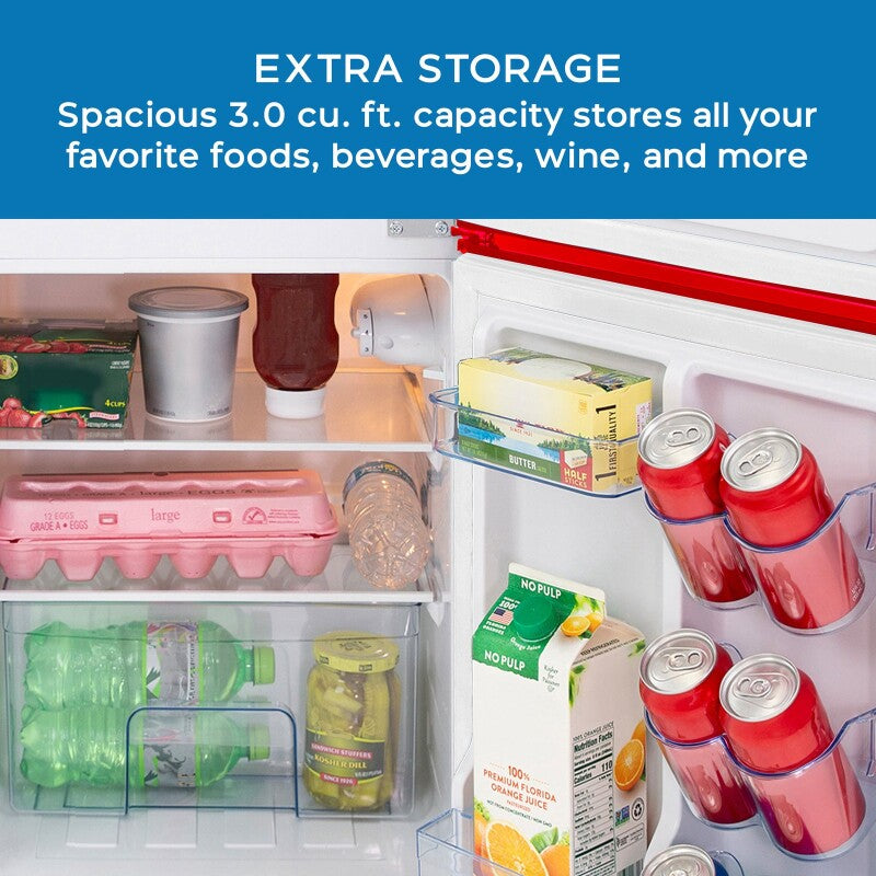 3.0 cu. ft. Retro Compact Refrigerator - (RMRT30X5RIS) - AVANTI