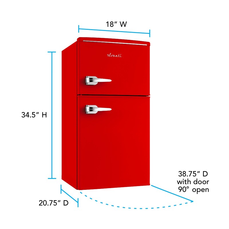 3.0 cu. ft. Retro Compact Refrigerator - (RMRT30X6BLIS) - AVANTI