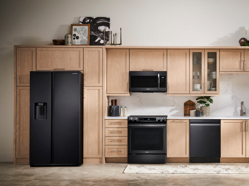 27.4 cu. ft. Large Capacity Side-by-Side Refrigerator in Black Stainless Steel - (RS27T5200SGAA)