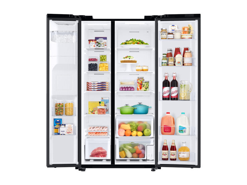 27.4 cu. ft. Large Capacity Side-by-Side Refrigerator in Black Stainless Steel - (RS27T5200SGAA)