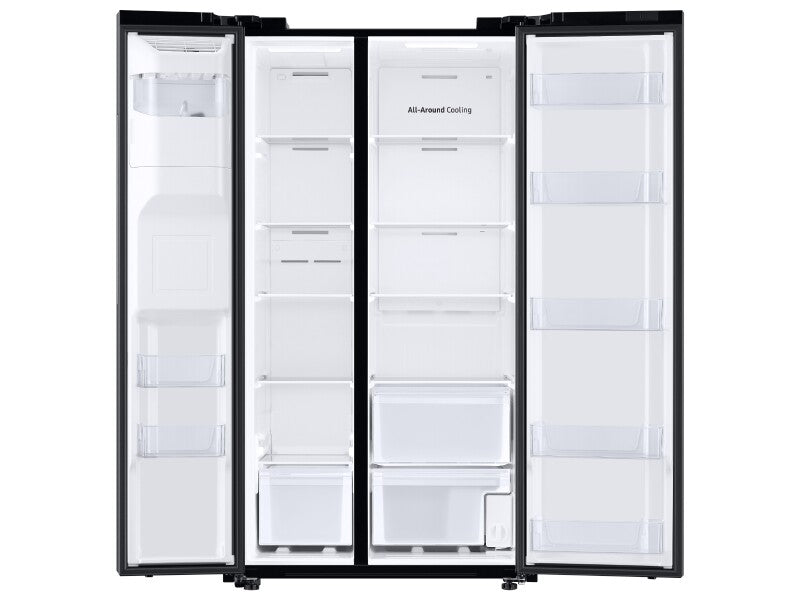 27.4 cu. ft. Large Capacity Side-by-Side Refrigerator in Black Stainless Steel - (RS27T5200SGAA)