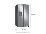 27.4 cu. ft. Large Capacity Side-by-Side Refrigerator in Stainless Steel - (RS27T5200SRAA)