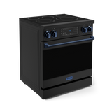 30 Inch Professional Electric Range with Tilt Panel Touch Control in Black/Navy Blue | Gordon Ramsay Series - (RSE30BBLU) -
