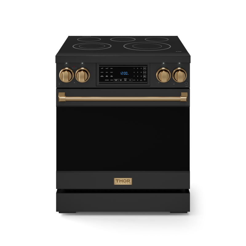 30 Inch Professional Electric Range with Tilt Panel Touch Control in Black/Bronze | Gordon Ramsay Series - (RSE30BBRZ) -