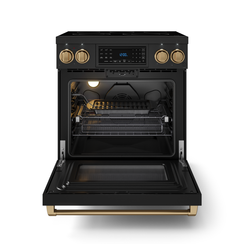 30 Inch Professional Electric Range with Tilt Panel Touch Control in Black/Bronze | Gordon Ramsay Series - (RSE30BBRZ) -