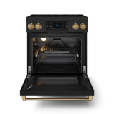 30 Inch Professional Electric Range with Tilt Panel Touch Control in Black/Bronze | Gordon Ramsay Series - (RSE30BBRZ) -