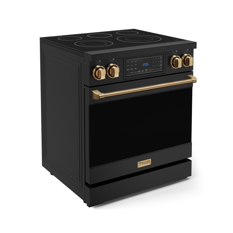 30 Inch Professional Electric Range with Tilt Panel Touch Control in Black/Bronze | Gordon Ramsay Series - (RSE30BBRZ) -
