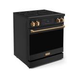 30 Inch Professional Electric Range with Tilt Panel Touch Control in Black/Bronze | Gordon Ramsay Series - (RSE30BBRZ) -