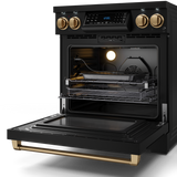 30 Inch Professional Electric Range with Tilt Panel Touch Control in Black/Bronze | Gordon Ramsay Series - (RSE30BBRZ) -
