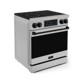 30 Inch Professional Electric Range with Tilt Panel Touch Control in Stainless Steel/Black | Gordon Ramsay Series - (RSE30BLK) -