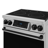 30 Inch Professional Electric Range with Tilt Panel Touch Control in Stainless Steel/Black | Gordon Ramsay Series - (RSE30BLK) -
