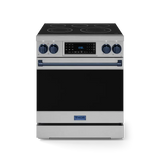 30 Inch Professional Electric Range with Tilt Panel Touch Control in Stainless Steel/Navy Blue | Gordon Ramsay Series - (RSE30BLU) -