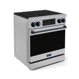 30 Inch Professional Electric Range with Tilt Panel Touch Control in Stainless Steel/Navy Blue | Gordon Ramsay Series - (RSE30BLU) -