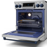30 Inch Professional Electric Range with Tilt Panel Touch Control in Stainless Steel/Navy Blue | Gordon Ramsay Series - (RSE30BLU) -