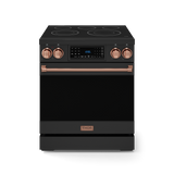 30 Inch Professional Electric Range with Tilt Panel Touch Control in Black/Rose Gold | Gordon Ramsay Series - (RSE30BRSG) -