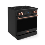 30 Inch Professional Electric Range with Tilt Panel Touch Control in Black/Rose Gold | Gordon Ramsay Series - (RSE30BRSG) -