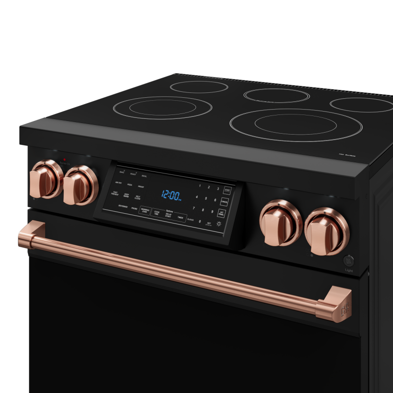 30 Inch Professional Electric Range with Tilt Panel Touch Control in Black/Rose Gold | Gordon Ramsay Series - (RSE30BRSG) -