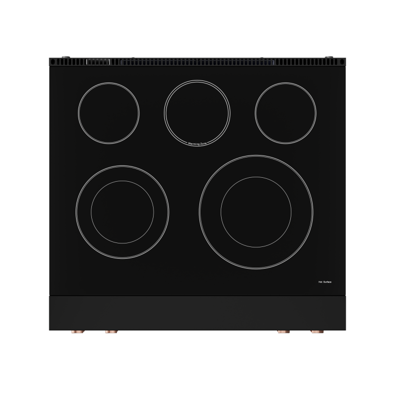 30 Inch Professional Electric Range with Tilt Panel Touch Control in Black/Rose Gold | Gordon Ramsay Series - (RSE30BRSG) -