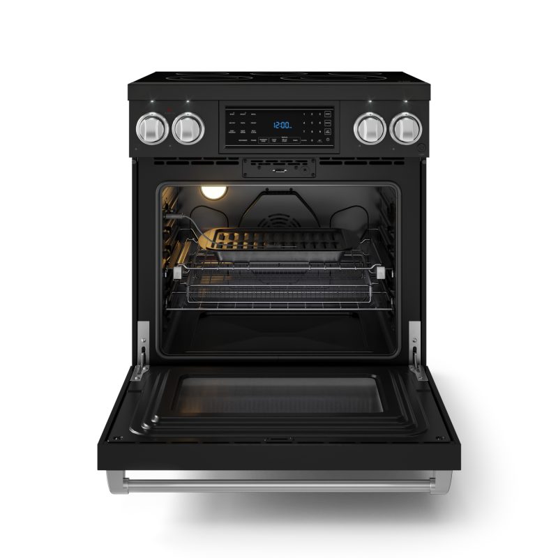 30 Inch Professional Electric Range with Tilt Panel Touch Control in Black/Stainless Steel | Gordon Ramsay Series - (RSE30BSS) -
