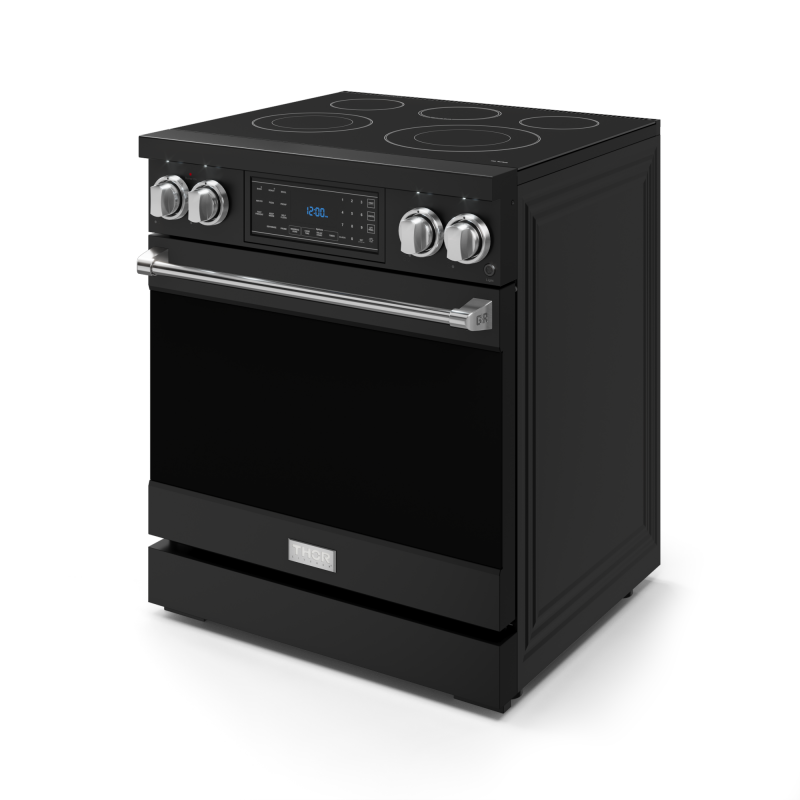 30 Inch Professional Electric Range with Tilt Panel Touch Control in Black/Stainless Steel | Gordon Ramsay Series - (RSE30BSS) -