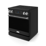 30 Inch Professional Electric Range with Tilt Panel Touch Control in Black/Stainless Steel | Gordon Ramsay Series - (RSE30BSS) -