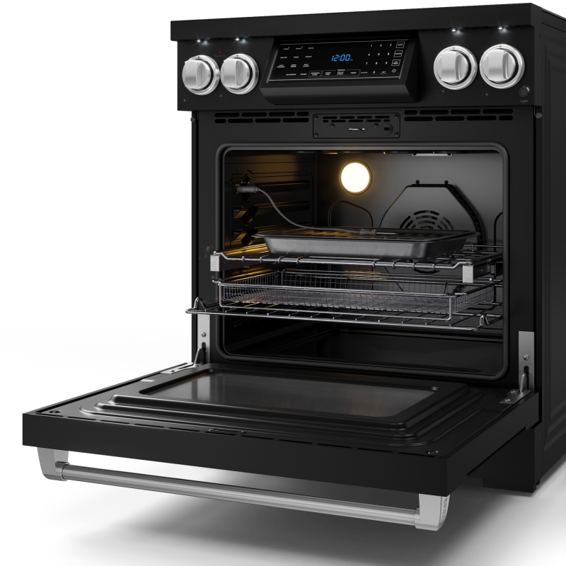30 Inch Professional Electric Range with Tilt Panel Touch Control in Black/Stainless Steel | Gordon Ramsay Series - (RSE30BSS) -