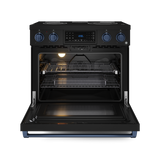 36 Inch Professional Electric Range with Tilt Panel Touch Control in Black/Navy Blue | Gordon Ramsay Series - (RSE36BBLU) -