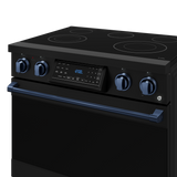 36 Inch Professional Electric Range with Tilt Panel Touch Control in Black/Navy Blue | Gordon Ramsay Series - (RSE36BBLU) -