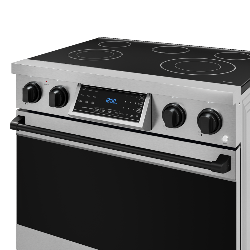 36 Inch Professional Electric Range with Tilt Panel Touch Control in Stainless Steel/Black | Gordon Ramsay Series - (RSE36BLK) -