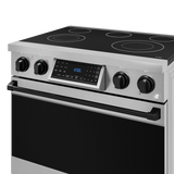 36 Inch Professional Electric Range with Tilt Panel Touch Control in Stainless Steel/Black | Gordon Ramsay Series - (RSE36BLK) -