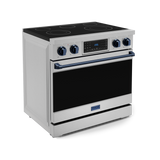 36 Inch Professional Electric Range with Tilt Panel Touch Control in Stainless Steel/Navy Blue | Gordon Ramsay Series - (RSE36BLU) -