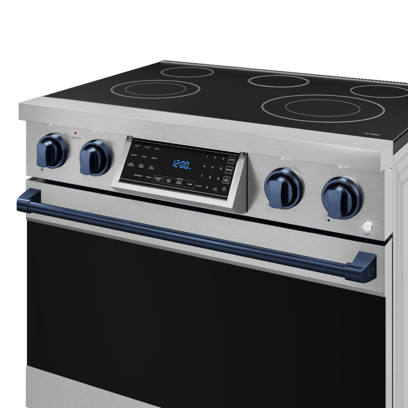 36 Inch Professional Electric Range with Tilt Panel Touch Control in Stainless Steel/Navy Blue | Gordon Ramsay Series - (RSE36BLU) -