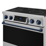 36 Inch Professional Electric Range with Tilt Panel Touch Control in Stainless Steel/Navy Blue | Gordon Ramsay Series - (RSE36BLU) -
