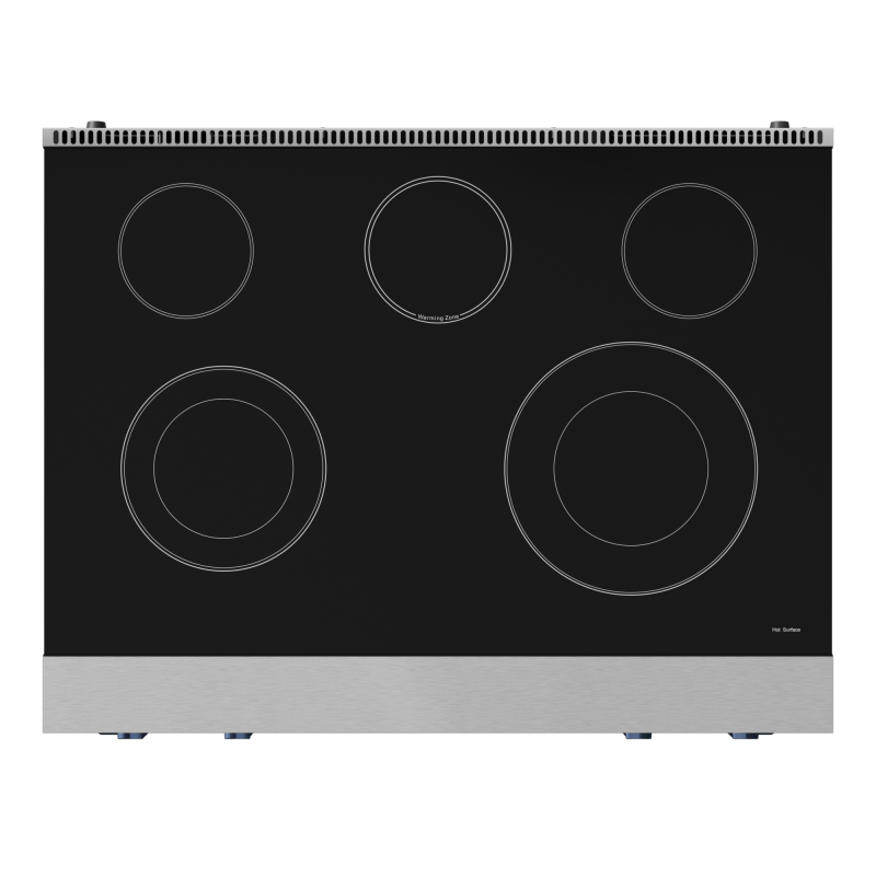 36 Inch Professional Electric Range with Tilt Panel Touch Control in Stainless Steel/Navy Blue | Gordon Ramsay Series - (RSE36BLU) -