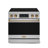 36 Inch Professional Electric Range with Tilt Panel Touch Control in Stainless Steel/Bronze | Gordon Ramsay Series - (RSE36BRZ) -