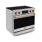 36 Inch Professional Electric Range with Tilt Panel Touch Control in Stainless Steel/Bronze | Gordon Ramsay Series - (RSE36BRZ) -