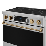 36 Inch Professional Electric Range with Tilt Panel Touch Control in Stainless Steel/Bronze | Gordon Ramsay Series - (RSE36BRZ) -