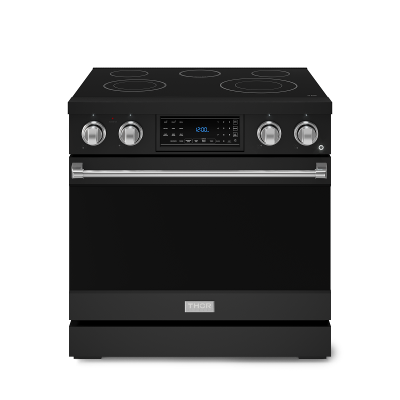 36 Inch Professional Electric Range with Tilt Panel Touch Control in Black/Stainless Steel | Gordon Ramsay Series - (RSE36BSS) -