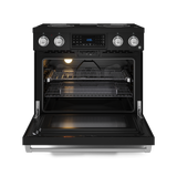36 Inch Professional Electric Range with Tilt Panel Touch Control in Black/Stainless Steel | Gordon Ramsay Series - (RSE36BSS) -