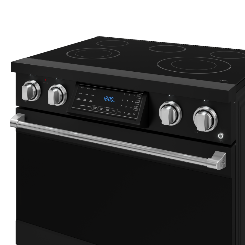 36 Inch Professional Electric Range with Tilt Panel Touch Control in Black/Stainless Steel | Gordon Ramsay Series - (RSE36BSS) -