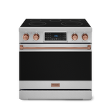 36 Inch Professional Electric Range with Tilt Panel Touch Control in Stainless Steel/Rose Gold | Gordon Ramsay Series - (RSE36RSG) -