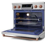 36 Inch Professional Electric Range with Tilt Panel Touch Control in Stainless Steel/Rose Gold | Gordon Ramsay Series - (RSE36RSG) -