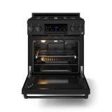 30 Inch Professional Gas Range With Tilt Panel Touch Control In Black Gordon Ramsay Series - (RSG30B) -