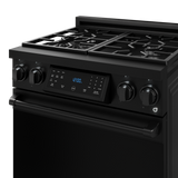 30 Inch Professional Gas Range With Tilt Panel Touch Control In Black Gordon Ramsay Series - (RSG30B) -