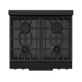30 Inch Professional Gas Range with Tilt Panel Touch Control in Black/Blue | Gordon Ramsay Series - (RSG30BBLU) -