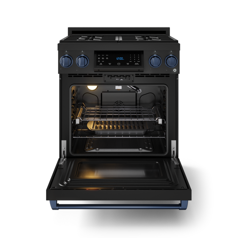 30 Inch Professional LP Range with Tilt Panel Touch Control in Black/Blue | Gordon Ramsay Series - (RSG30BLPBLU) -