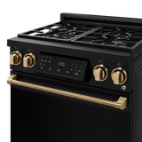 30 Inch Professional LP Range with Tilt Panel Touch Control in Black/Bronze | Gordon Ramsay Series - (RSG30BLPBRZ) -