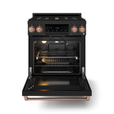 30 Inch Professional LP Range with Tilt Panel Touch Control in Black/Rose Gold | Gordon Ramsay Series - (RSG30BLPRSG) -