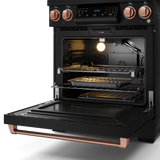 30 Inch Professional LP Range with Tilt Panel Touch Control in Black/Rose Gold | Gordon Ramsay Series - (RSG30BLPRSG) -