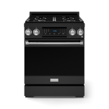 30 Inch Professional LP Range with Tilt Panel Touch Control in Black/Stainless Steel | Gordon Ramsay Series - (RSG30BLPSS) -